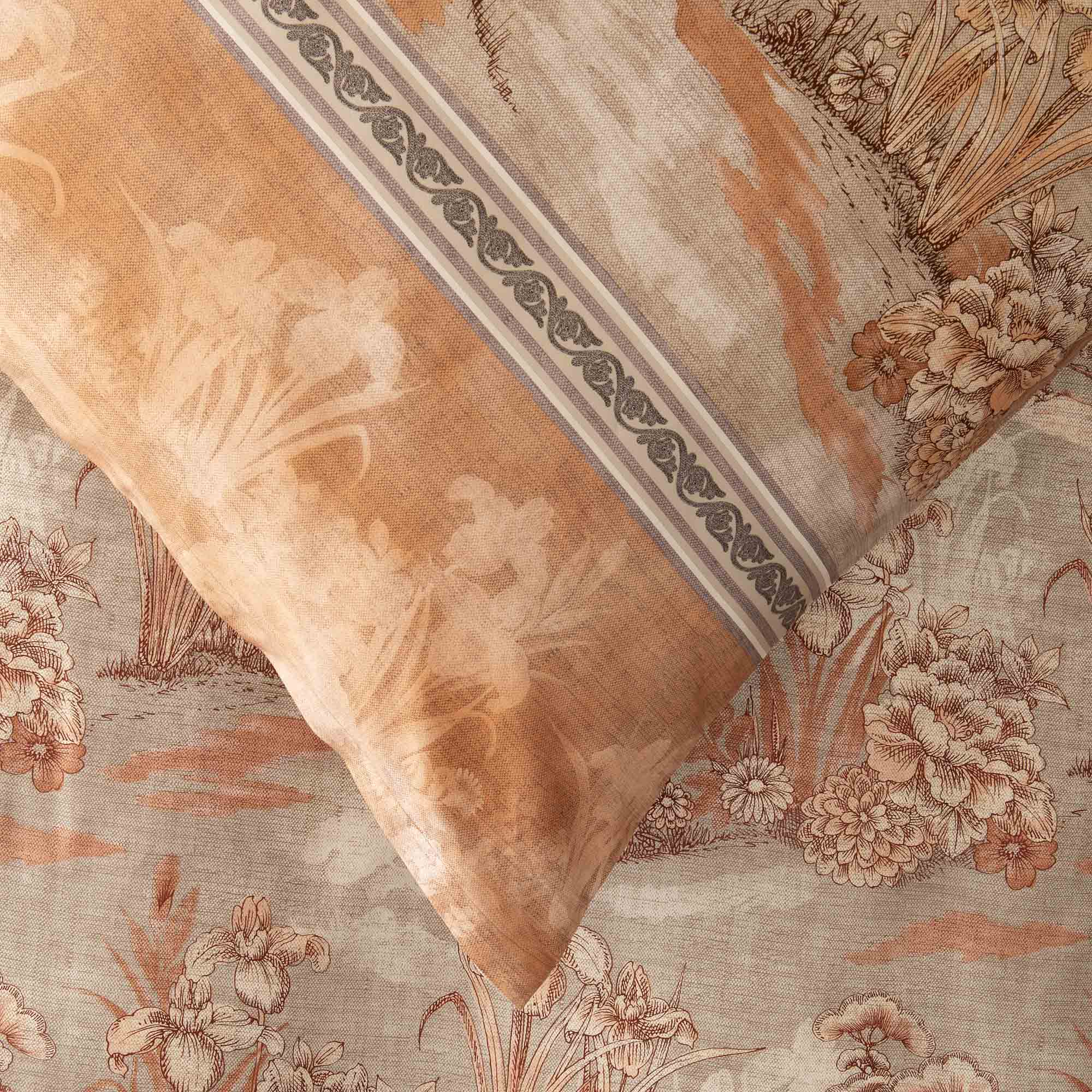Bettwaesche  Acquaforte orange beige