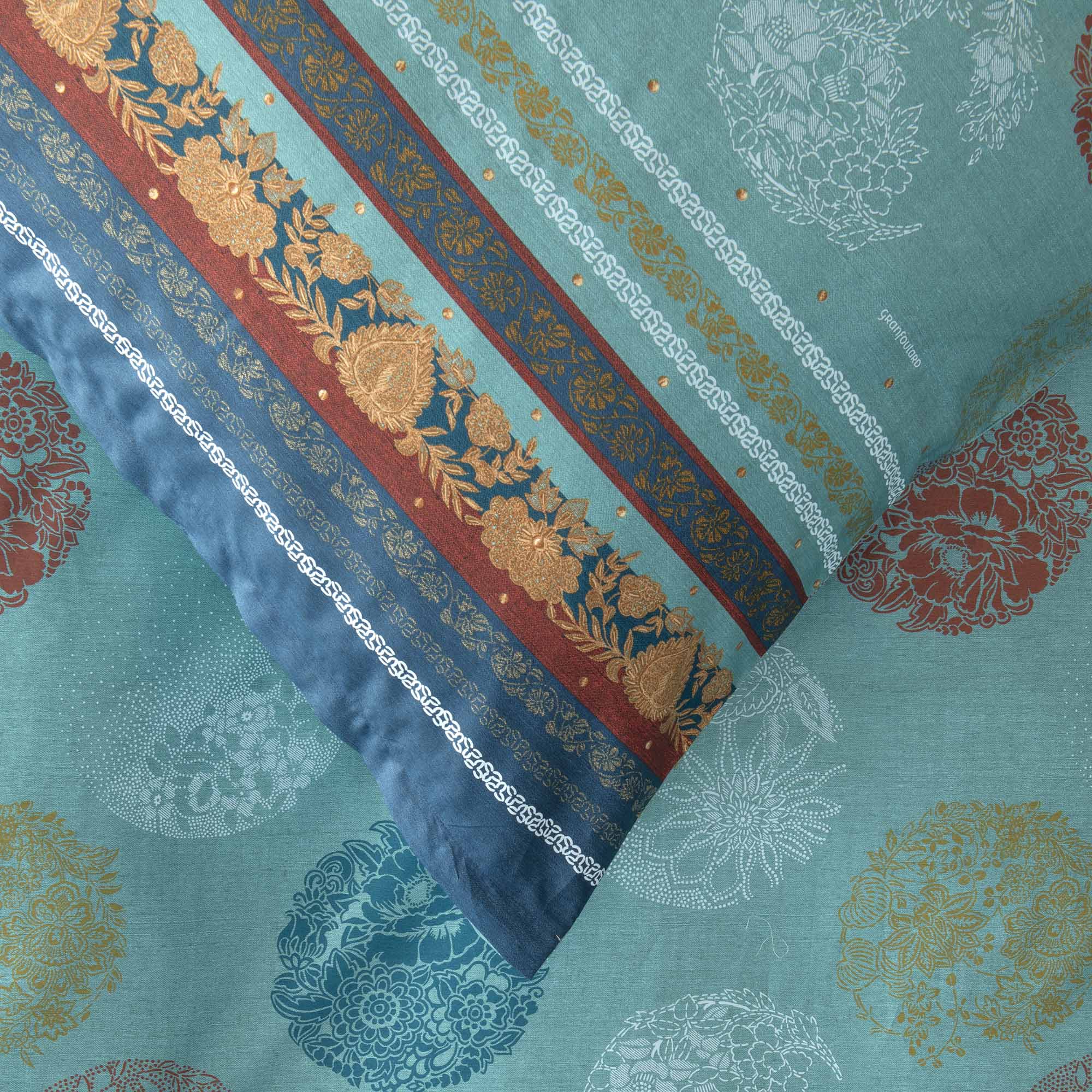 Bettwaesche Florence detail  türkis