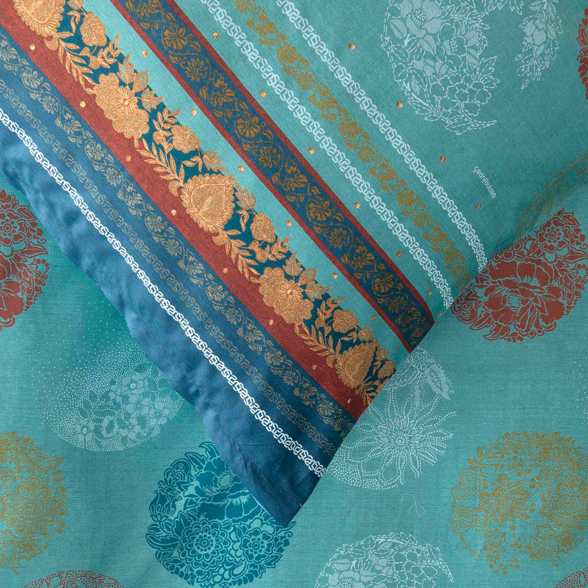 Bettwaesche Florence detail  türkis