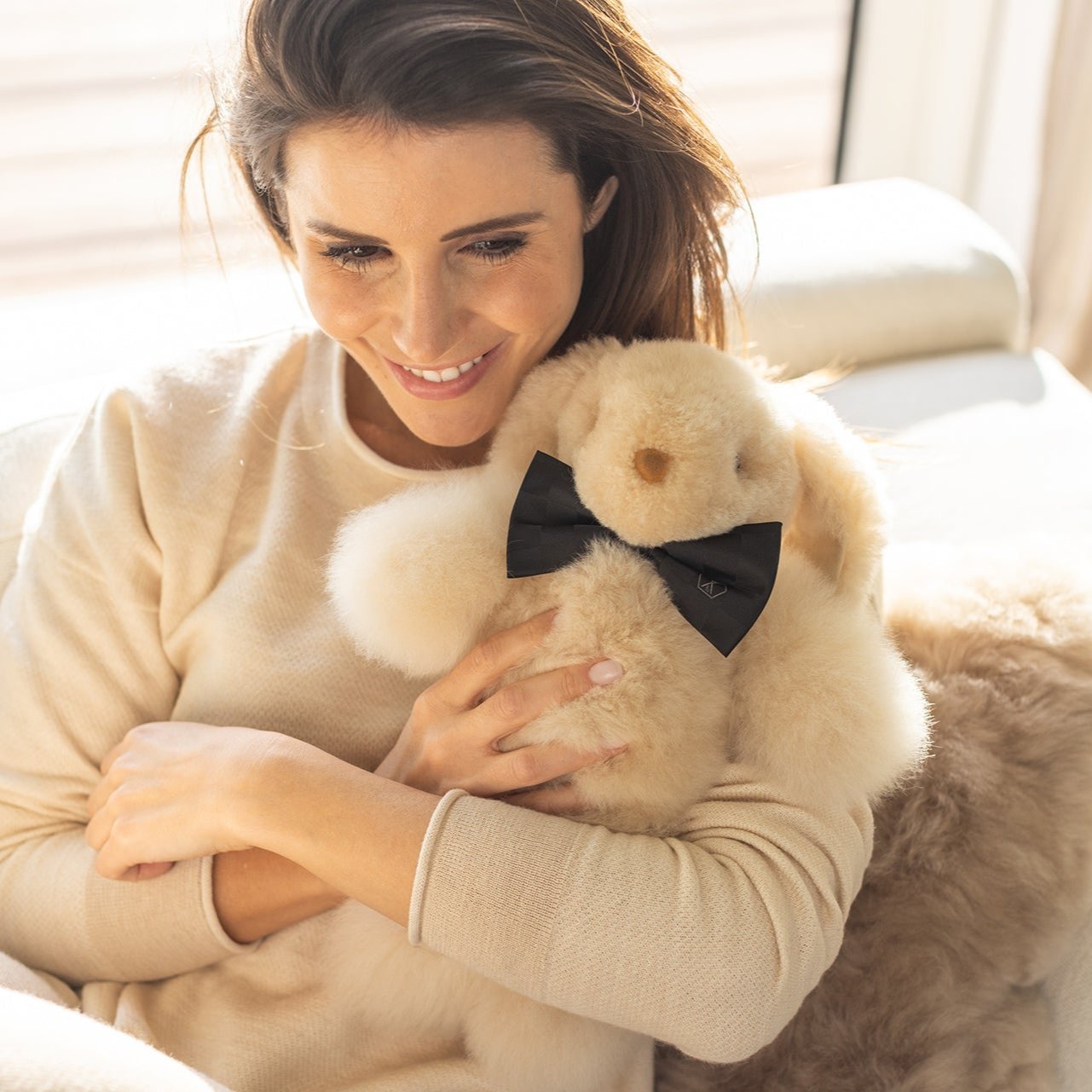 Stofftier Milo weich alpaka