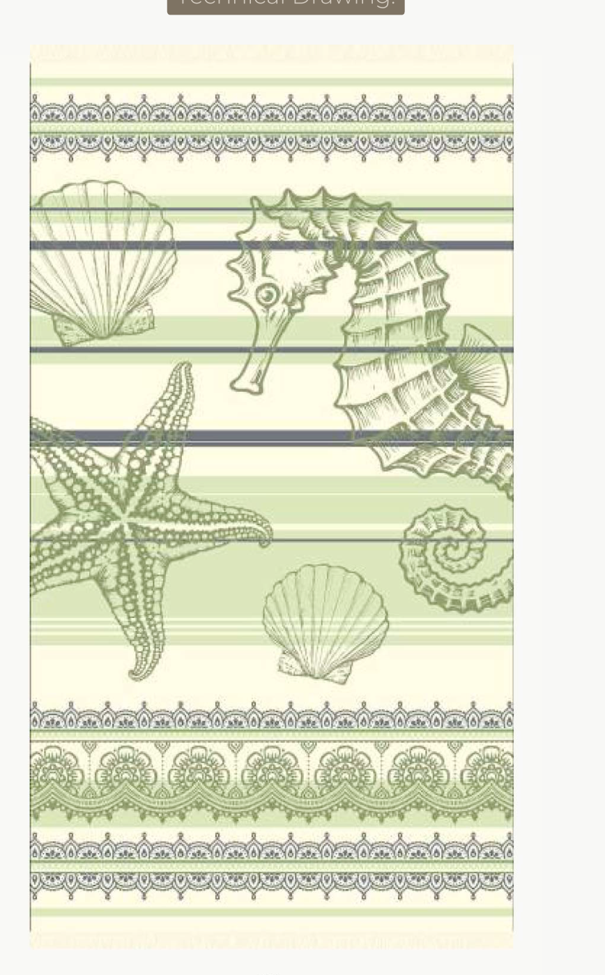 Strandtuch Seepferd green