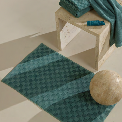Bathmat Monochrome Check